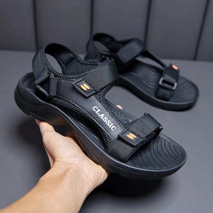 Sandálias masculinas de alta qualidade, verão, praia, férias, sapatos unissex, novos tênis ao ar livre, confortáveis, antiderrapantes, sapatos casuais