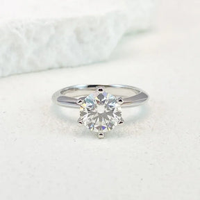 Carat Moissanite Ring voor vrouwen Sterling verzilverde witgoud D kleur diamant verloving trouwring fijne sieraden