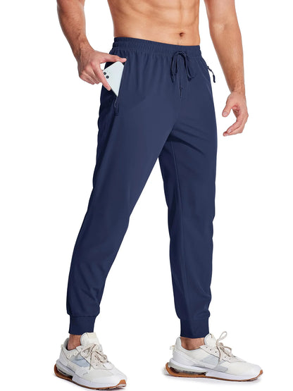 MIAMI MAG-Herren-Sportbekleidungshose, leichte, schnell trocknende Laufhose, Reißverschlusstaschen, sportliche Trainingshose, Jogger, Herren-Jogginghose
