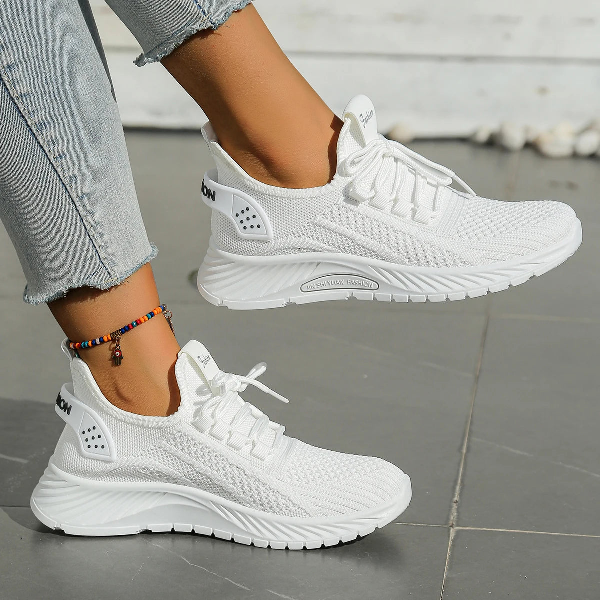 Women’s Casual Sneakers – Lightweight Fly-Weaving Fashion Shoes