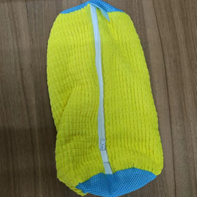 Shoe Washing Machine Bag for All Shoe Types-Yellow with Blue Zipper,Ideal for Sneakers and Casual Shoes,Laundry Wash Bag