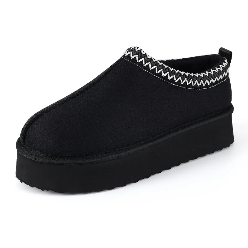 Tazzy Winter Suede Fuzzy Slippers for Women: comodidad cálida, antideslizante y interior/exterior
