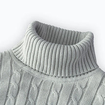 Suéter de cuello de tortuga de lana para hombres - casual y cálido