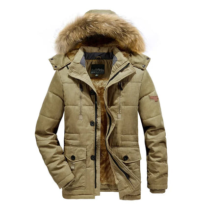 Waterproof Fleece Hooded Men Outdoor Jacket - Inclusive sizes — up to 6XL