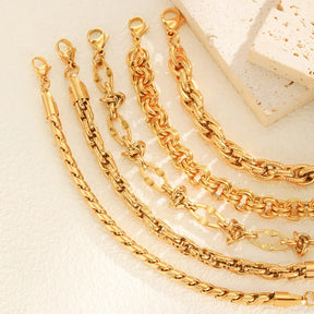 Elegant Gold Stainless Steel Bracelet – Durable, Hypoallergenic & Timeless Style