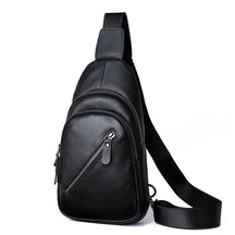 Bolso de hombro: bolso de hombro de cuerpo de cuero 100% genuino para hombres - informal y elegante