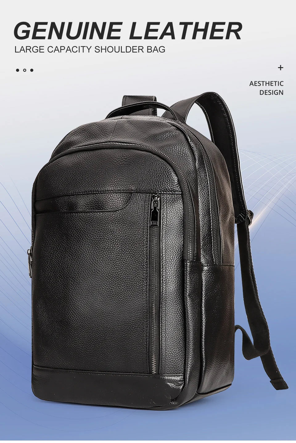 Genuine Leather Unisex Backpack – Elegance Meets Everyday Function