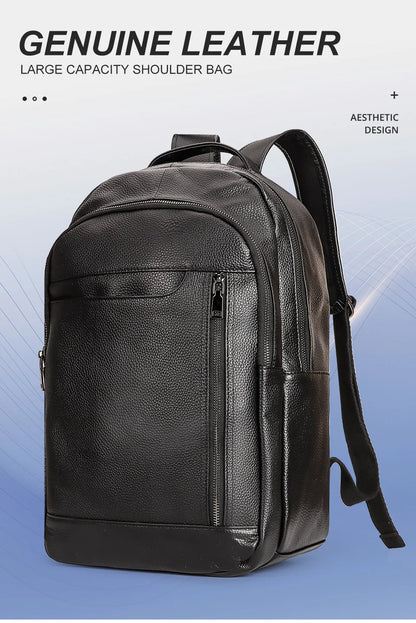 Genuine Leather Unisex Backpack – Elegance Meets Everyday Function