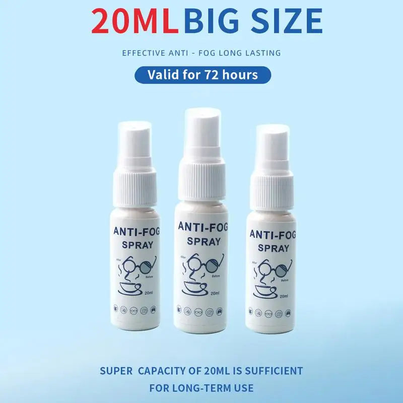 Anti-tåkespray for briller 20 ml – klart syn når som helst, hvor som helst