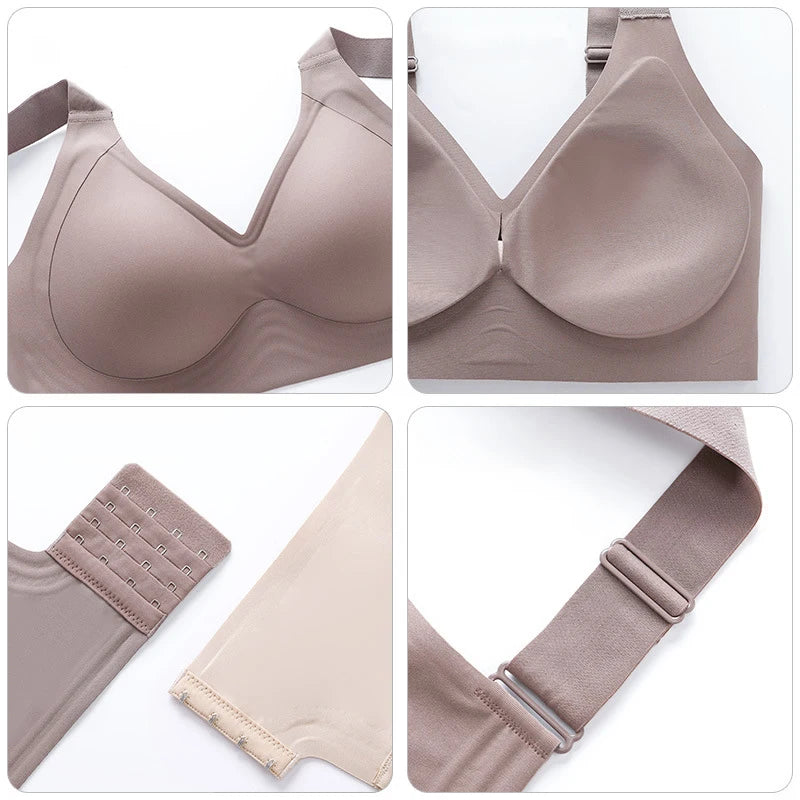 Push up reggiseno per le donne senza cuciture plus size reggiseni sottile tazza wirelette bralelette sexy brassere femme m-6xl