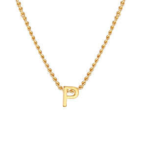 Chic Tiny A-Z Letters Necklaces for Women Girls, Gold Color Stainless Steel Initial Chokers,Small Pendent Necklaces Jewelry