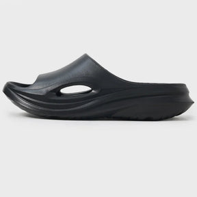 Heren rustige slippers-zachte stille niet-slip binnen/buiten glijbanen lichtgewicht ademend ademend kussenszool anti-skid