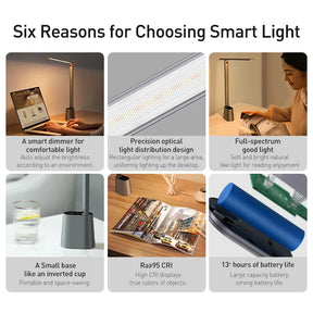 Basis ™ LED -Schreibtischlampe - Augenschutz, dimmbare, faltbare und intelligente Helligkeit