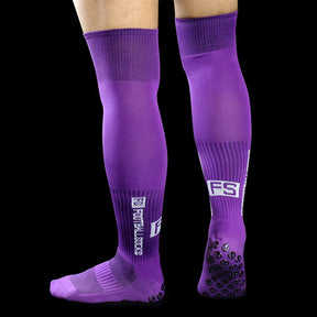New Long FS Football Socks Men Women Sports Round Silicone Non-Slip Grip Football Socks