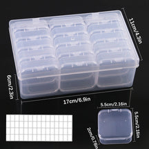 Organisateur de peinture de diamant de bricolage et de nail - Boîte de rangement bijoux et strass