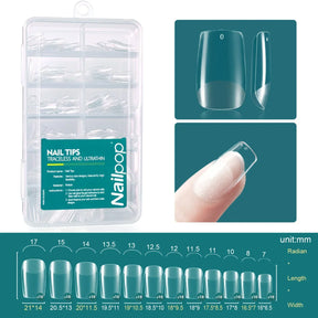 NAILPOP GEL X TIPS - 120 stks zachte gel, eenvoudige nagelverlengingen