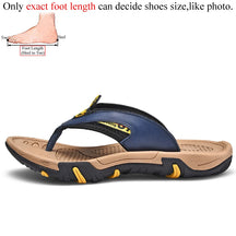 Sommermänner Flip Flops echte Lederschuppen im Freien Flip Flop