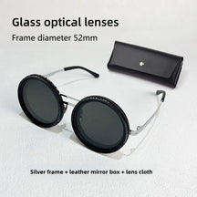 Sunglasses - Manual Dimming Sunglasses Vintage Steampunk Round Rotatable Adjustment Glasses Mountaineering Fishing Polarized Lenses