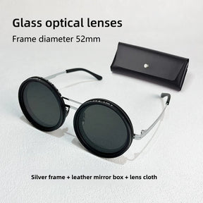 Sunglasses - Manual Dimming Sunglasses Vintage Steampunk Round Rotatable Adjustment Glasses Mountaineering Fishing Polarized Lenses