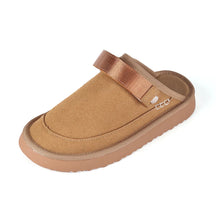 Women's Suede Gold Clog Platform Back Strap Clogs – Large Size, Casual Autumn Design
