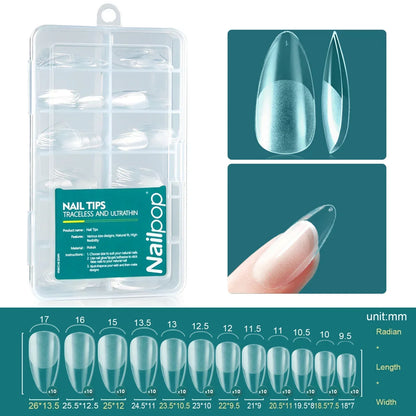 Pontas Nailpop Gel X – 120 unidades de gel macio, extensões fáceis de unhas
