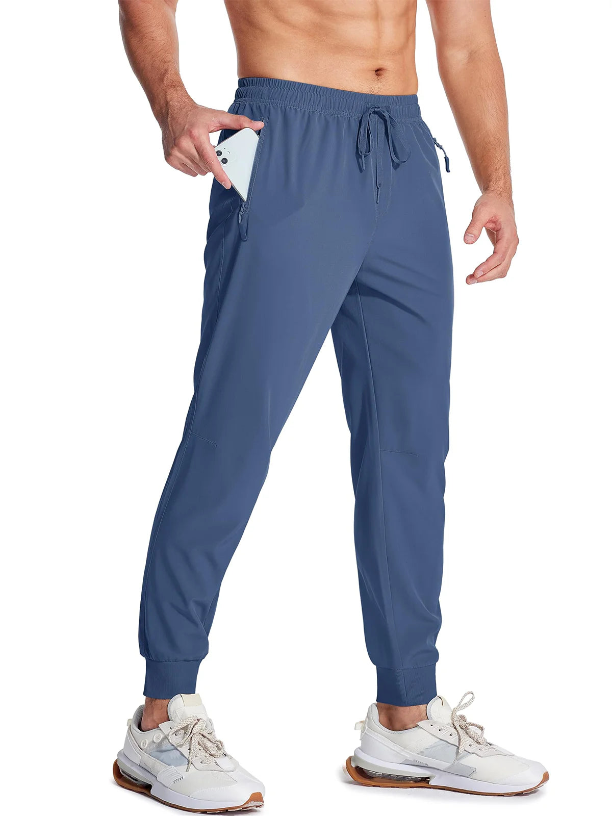 MIAMI MAG-Herren-Sportbekleidungshose, leichte, schnell trocknende Laufhose, Reißverschlusstaschen, sportliche Trainingshose, Jogger, Herren-Jogginghose