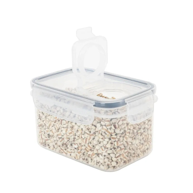 Recipientes de almacenamiento de alimentos herméticos con organizador de la despensa de tapa Dispensadores de cereales Recipientes de cereales Caja de almacenamiento de alimentos Organizador de cocina
