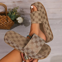 Women's Summer Platform Slippers – Fashion Solid Color Thick Sole Slides for Beach & Party