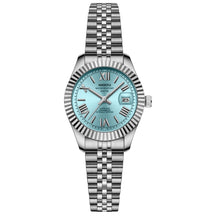 Reloj de mujeres de acero inoxidable impermeable de Miami Express-Dial luminoso, pantalla de fecha, movimiento de cuarzo