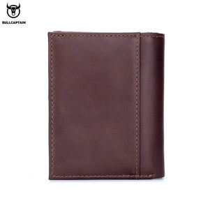 BULLCAPTAIN™ RFID Men’s Genuine Leather Wallet – Anti-Theft & Anti-Pickpocket -Zipper Coin &Card Holder