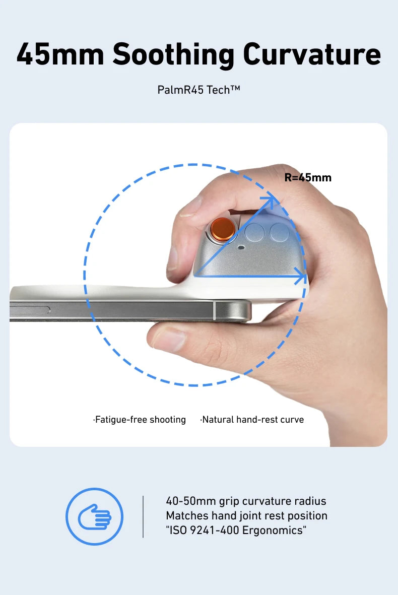 TELESIN ™ Phone Camera Shoot Hand Grip - Magnétique Portez avec télécommande pour iPhone et Android