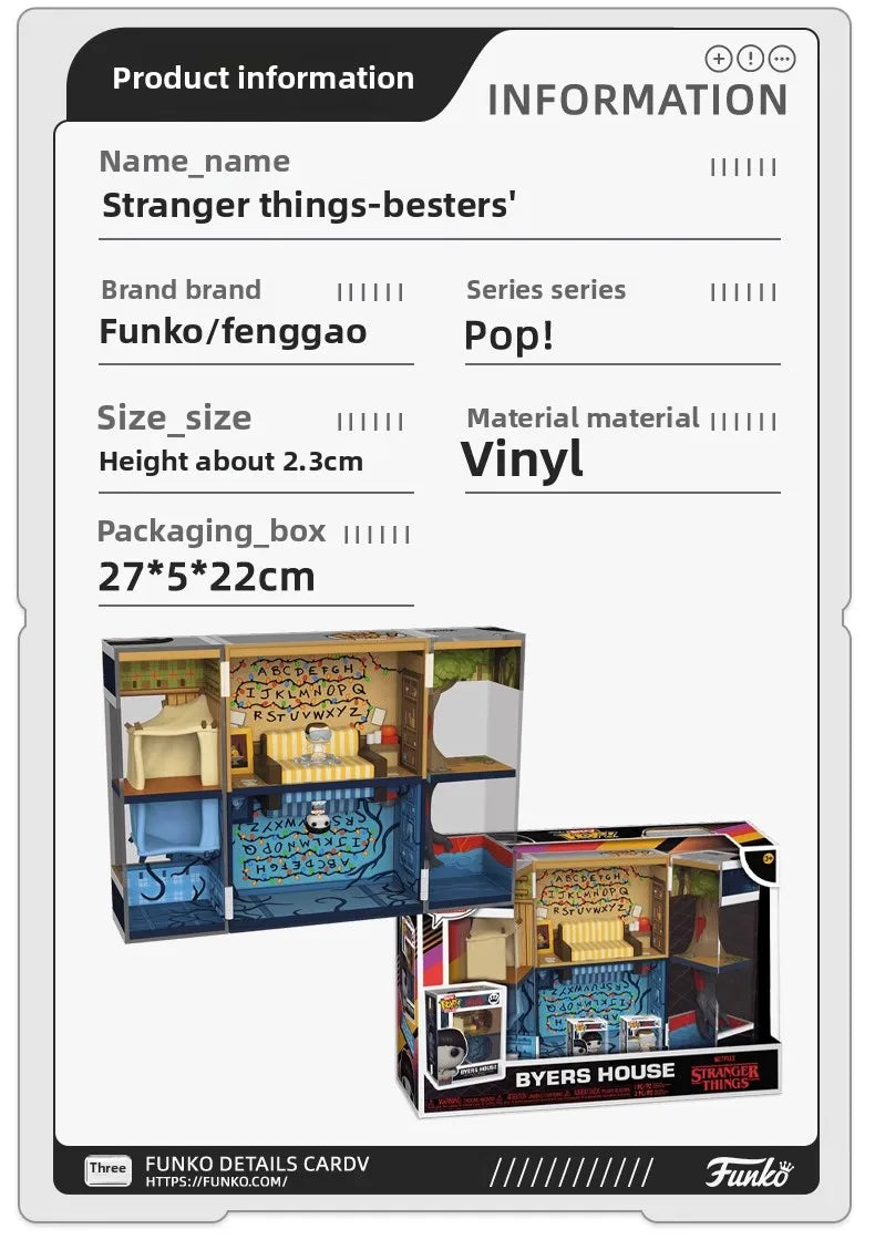Édition authentique Funko Pop ™ Stranger Things - The Byers 'House Anime Action Action Desktop Decoration Ornement Modèle Modèle de collection de jouets