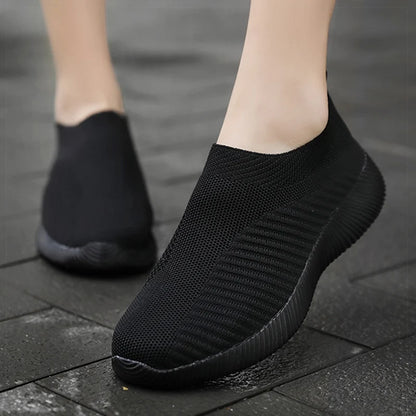 Dame Sneakers Slip On Sok Sko Damer Flad Casual Sneaker Dame Sports Sko Breather Vulcanize Sko Til Damer Zapatillas