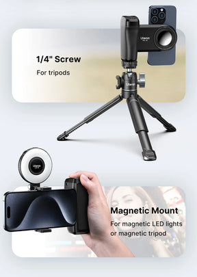 Ulanzi ™ Magsafe smartphone Camera Sluiter Grip Bluetooth Selfie -handvat als camerafoto -stabilisator Verticale horizontale shoot
