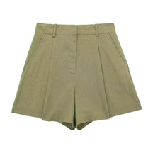 Women’s Linen Vest Shorts Set – V Neck Chic Summer Casual  Office Outfit