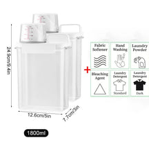 1100/1800/2300 ml de buanderie rechargeable ou distributeur de distributeur de distributeur réservoir vide pour conteneur de rangement avec étiquettes