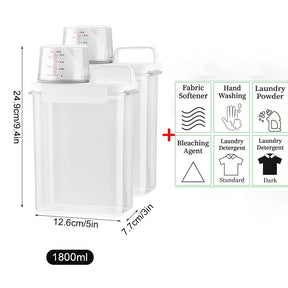 1100/1800/2300 ml de buanderie rechargeable ou distributeur de distributeur de distributeur réservoir vide pour conteneur de rangement avec étiquettes