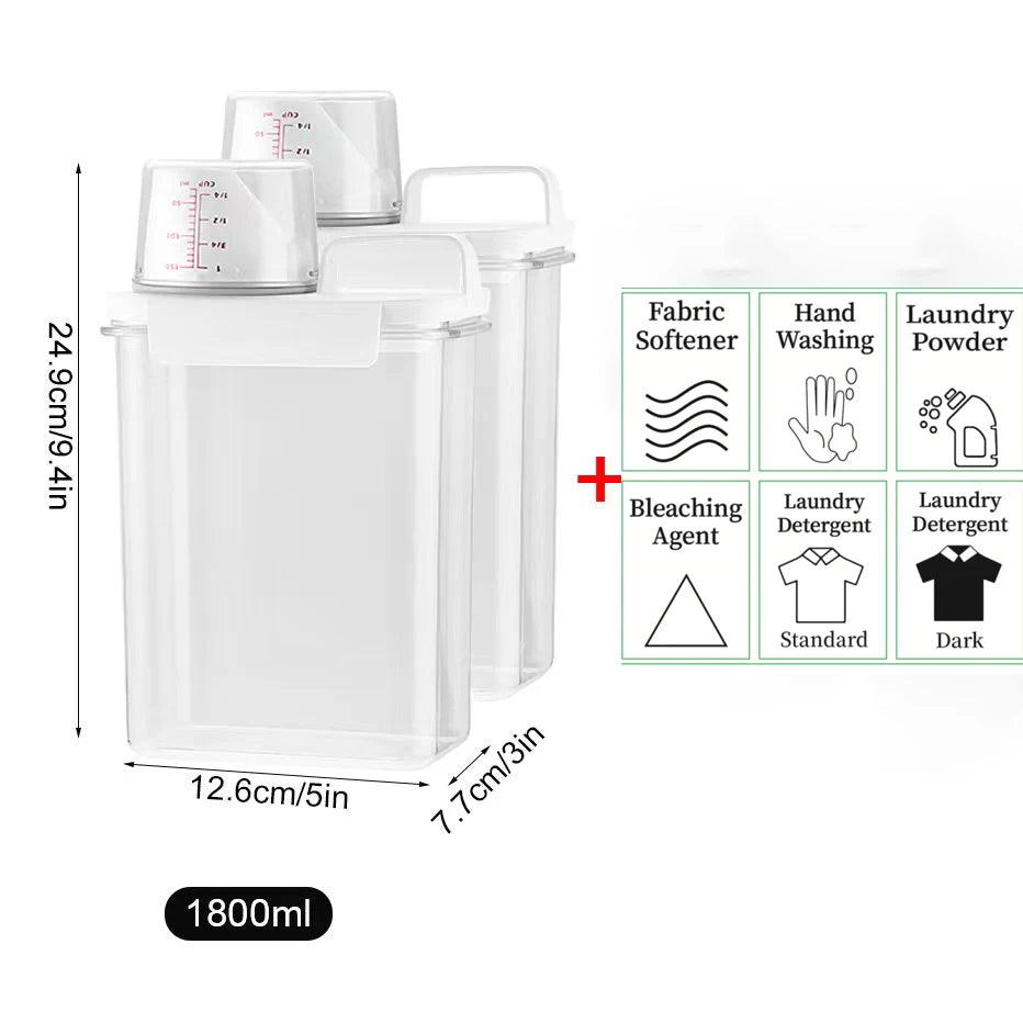 1100/1800/2300 ml de buanderie rechargeable ou distributeur de distributeur de distributeur réservoir vide pour conteneur de rangement avec étiquettes