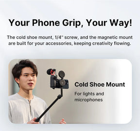 Ulanzi ™ Magsafe smartphone Camera Sluiter Grip Bluetooth Selfie -handvat als camerafoto -stabilisator Verticale horizontale shoot