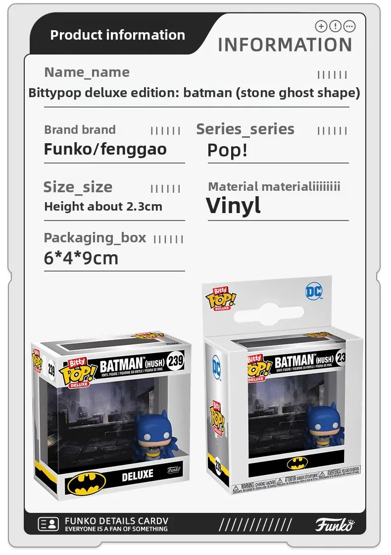 Édition authentique Funko Pop ™ DC Superman & Batman Deluxe Edition Anime Action Desktop Decoration Ornement Toys Collectible Modèle
