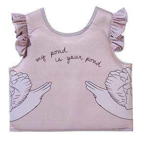 Chaleco de natación para natación entrenador de natación chaleco lindo ayuda de natación ropa de flotación de dibujos animados de traje de trajes de baño para niñas para niñas