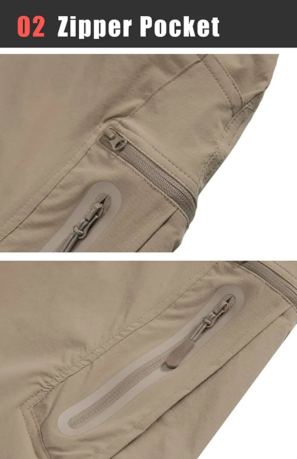 MIAMI TAC -Pantalon - Pantalon cargo d'extérieur à séchage rapide pour homme - Léger, durable, multi-poches - Randonnée, camping ou décontracté
