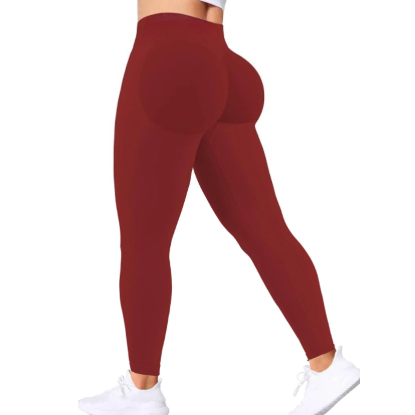 Peach-lift yogabyxor med trippel midjeband – hög midja, skulpterande passform och andningskomfort för gym och vardagsbruk.