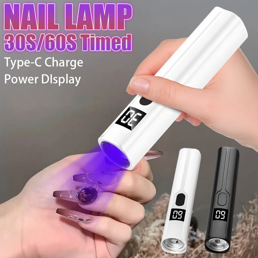 UV LED Nail Lamp Mini Recharge UV Nail Light for Manicure Portable Nail Dryer Lamp Professional Ultraviolet Nails Drying Lights