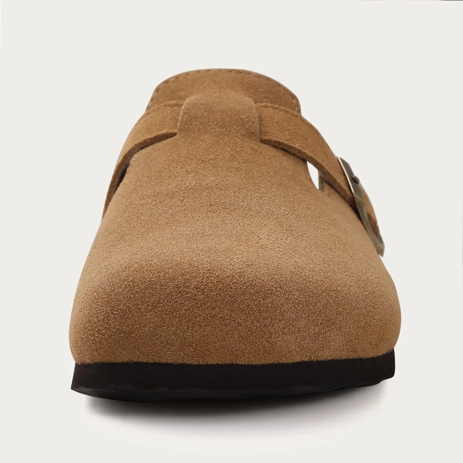 Genuine Suede Clogs – Unisex Comfort with Arch Support & Cork Footbed