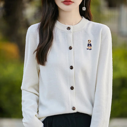 Cardigan elegante de manga comprida – atemporal, confortável & Elegante para o outono