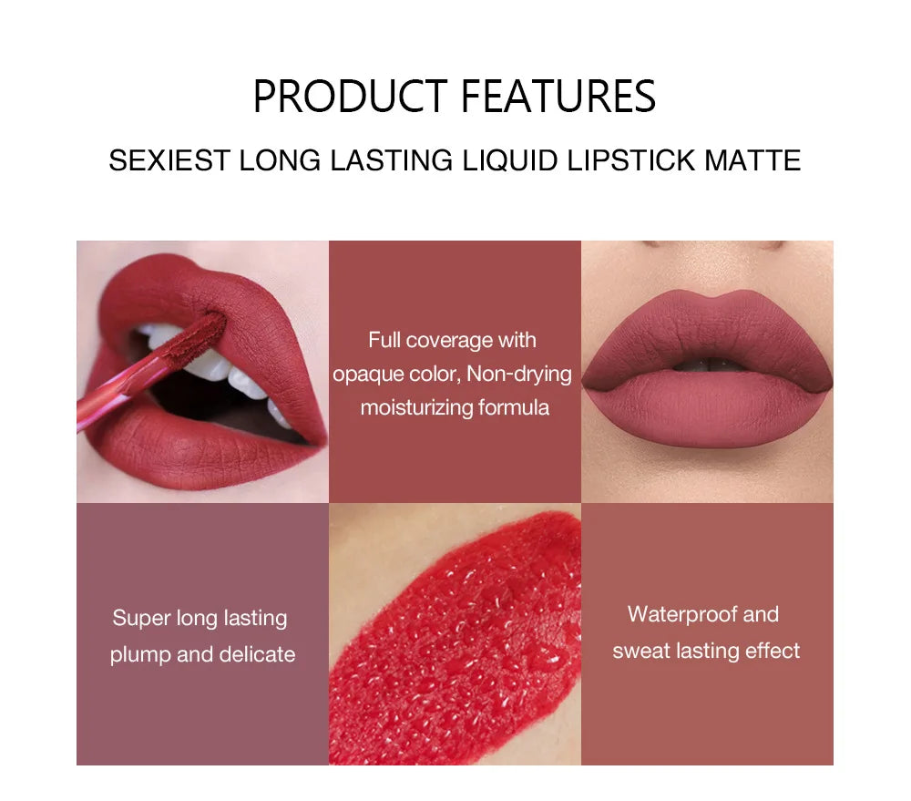 6 PCS Korean Lipstick Set – The Famous Korean Makeup | Long-Lasting, Waterproof & Matte -Original product- Free Shipping to Europe