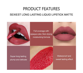 6 PCS Korean Lipstick Set – The Famous Korean Makeup | Long-Lasting, Waterproof & Matte -Original product- Free Shipping to Europe