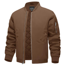 MIAMI TAC - Full Zip Quilted Bomber Jackets Mens Winter Padded Casual Jacket Outdoor Water Resistant Antifouling Coat Outwear Tops