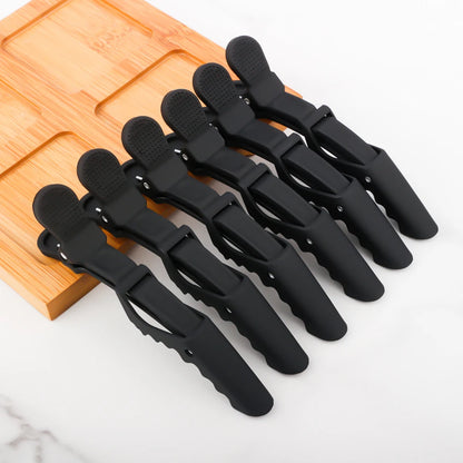 Fermagli per capelli in coccodrillo da 6 pezzi – Morsetti per sezionamento professionali per styling, taglio & Uso in salone